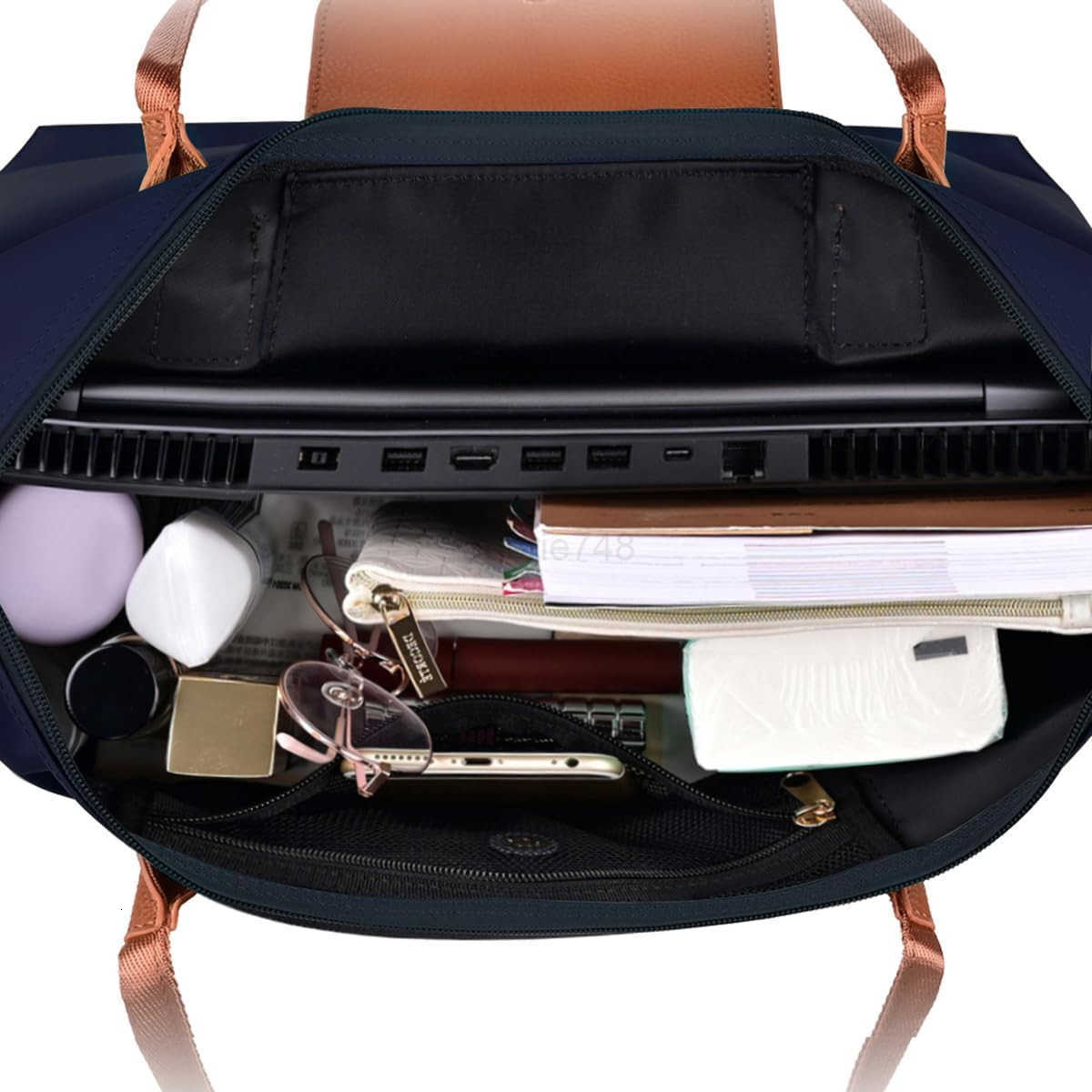 Womens Foldable Nylon Tote Bag Lightweight Shoulder Purse with Top Handle Spacious Hobo Bag for Work and Travel M250904