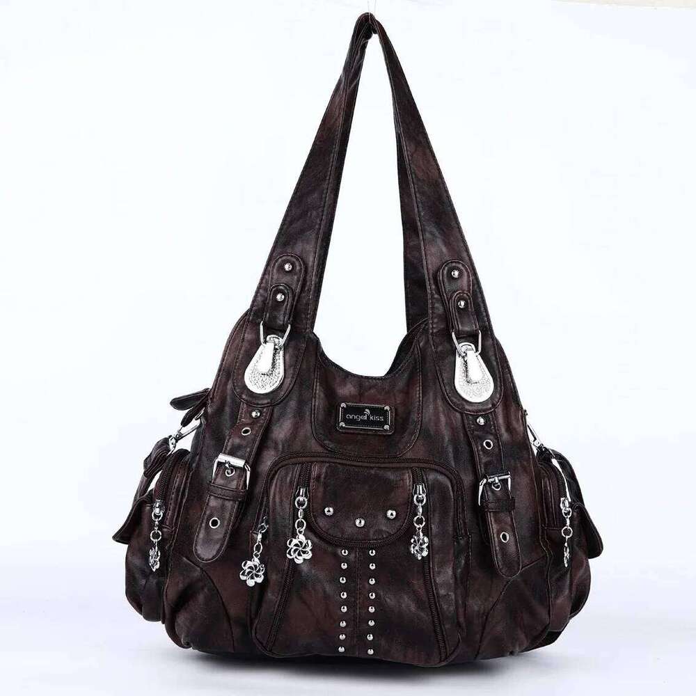 Women Handbags Vintage Bags Fashion PU Handbag Female Satchel Big Shoulder Purse Bag Bolsa Feminina