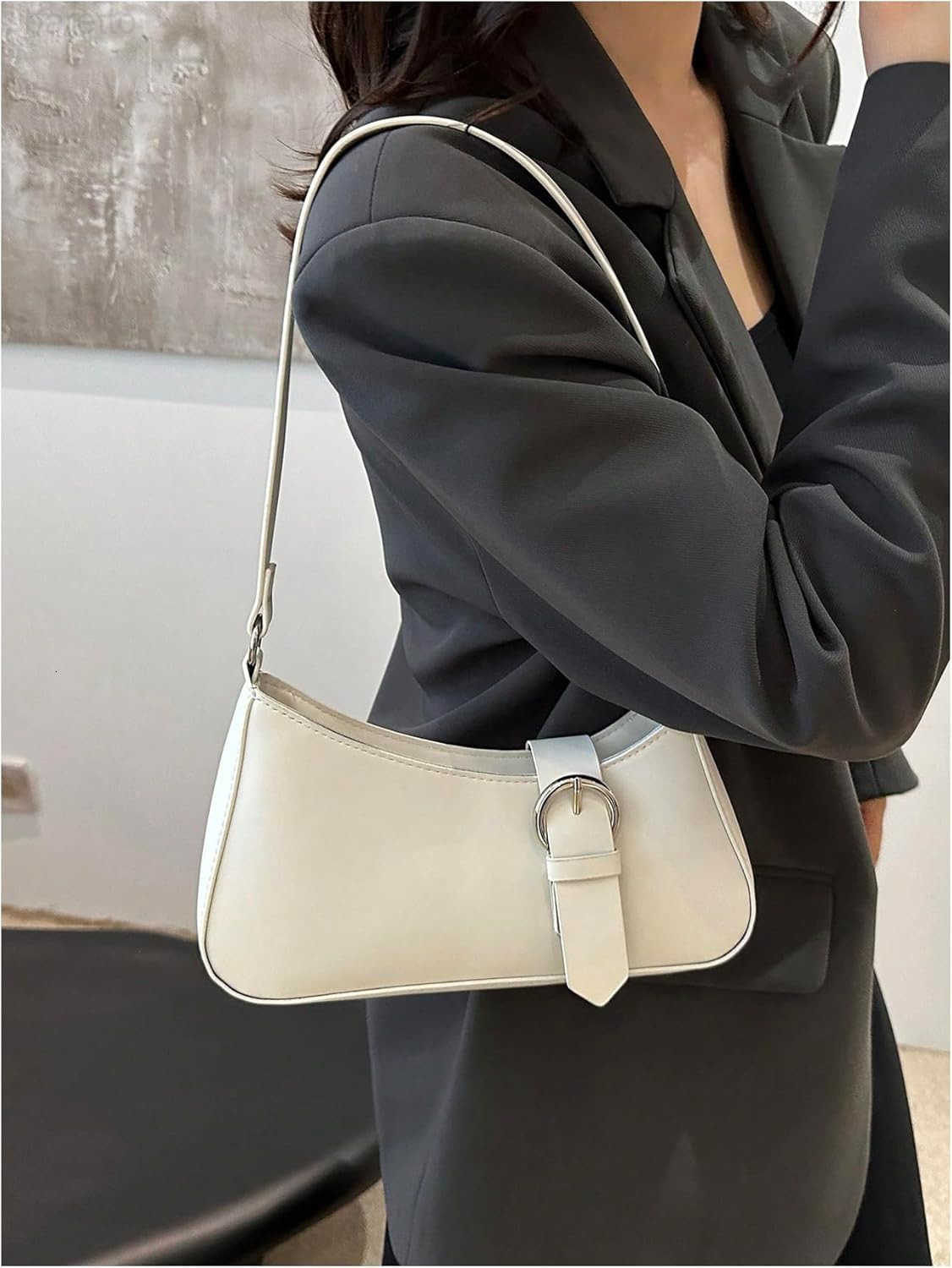 Womens Zipper Crescent Shoulder Handbags Vintage Top Handle Underarm Bags M250903