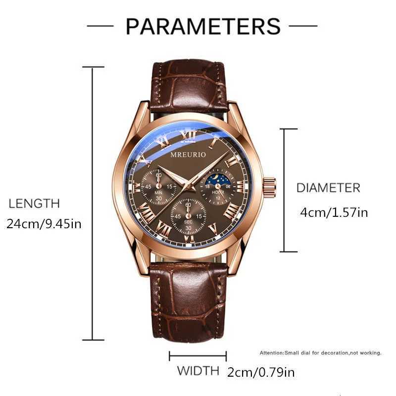 Fashion Business Casual Mens Quartz Wristwatch Pu Leather Strap Watches Mascino Relogio M Clock Outdoor Reloj Hbre X250904