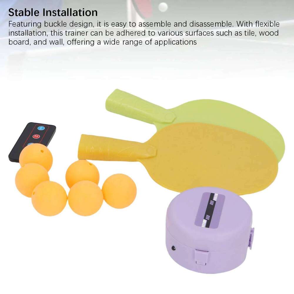 Hanging Trainer For Kids Electric Remote Control Ball Practice With 2 Rackets 6 Balls Table Tennis Training Set