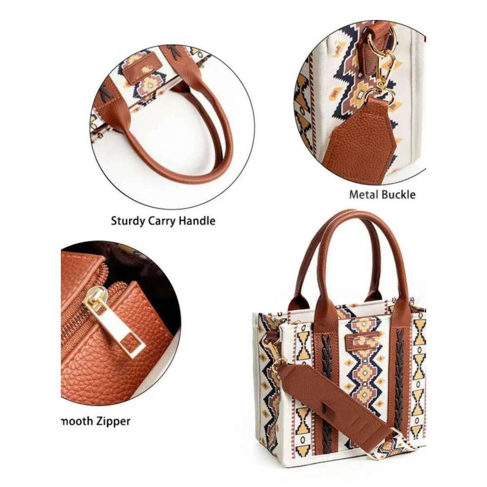 N Western Wallet Women's Tote Oulder Handbag American Retro Sle Synthetic Leather Daily Use Small Square Bag