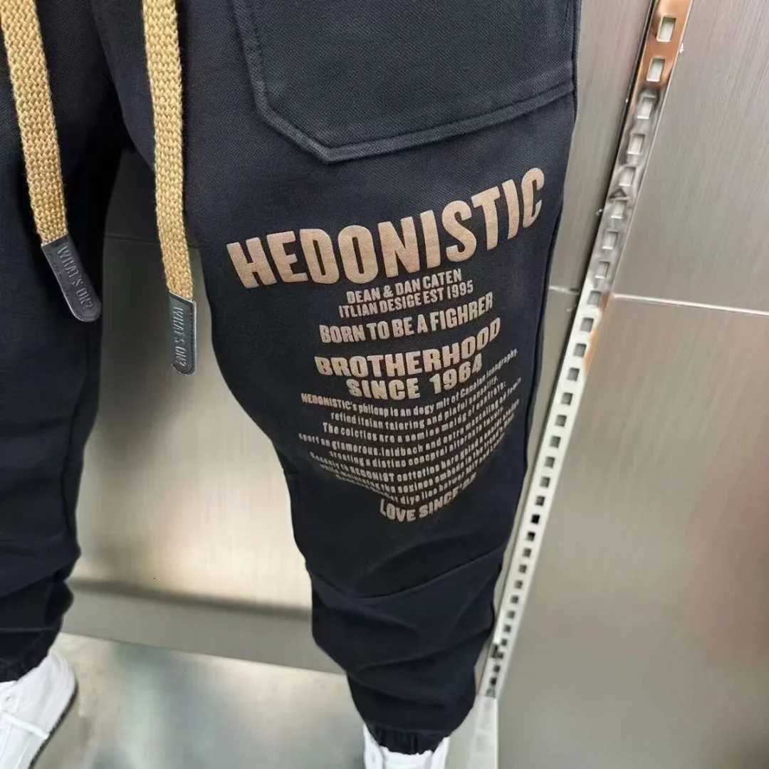 Autumn Mens Trend Joggers High Street Sports Trousers 9Minute Sweatpants Fashionable Mens Clothing 2024 Streetwear MenXJ250904