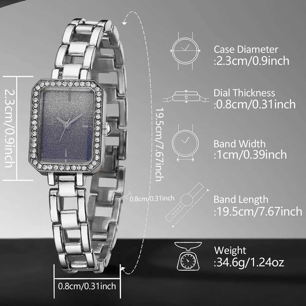 2PCS Silver Wens Watch Set Luxury Trendy Simple Quartz Watch Bracelet Set Suitable for Daily Clothing Matching Perfect Gift X250904