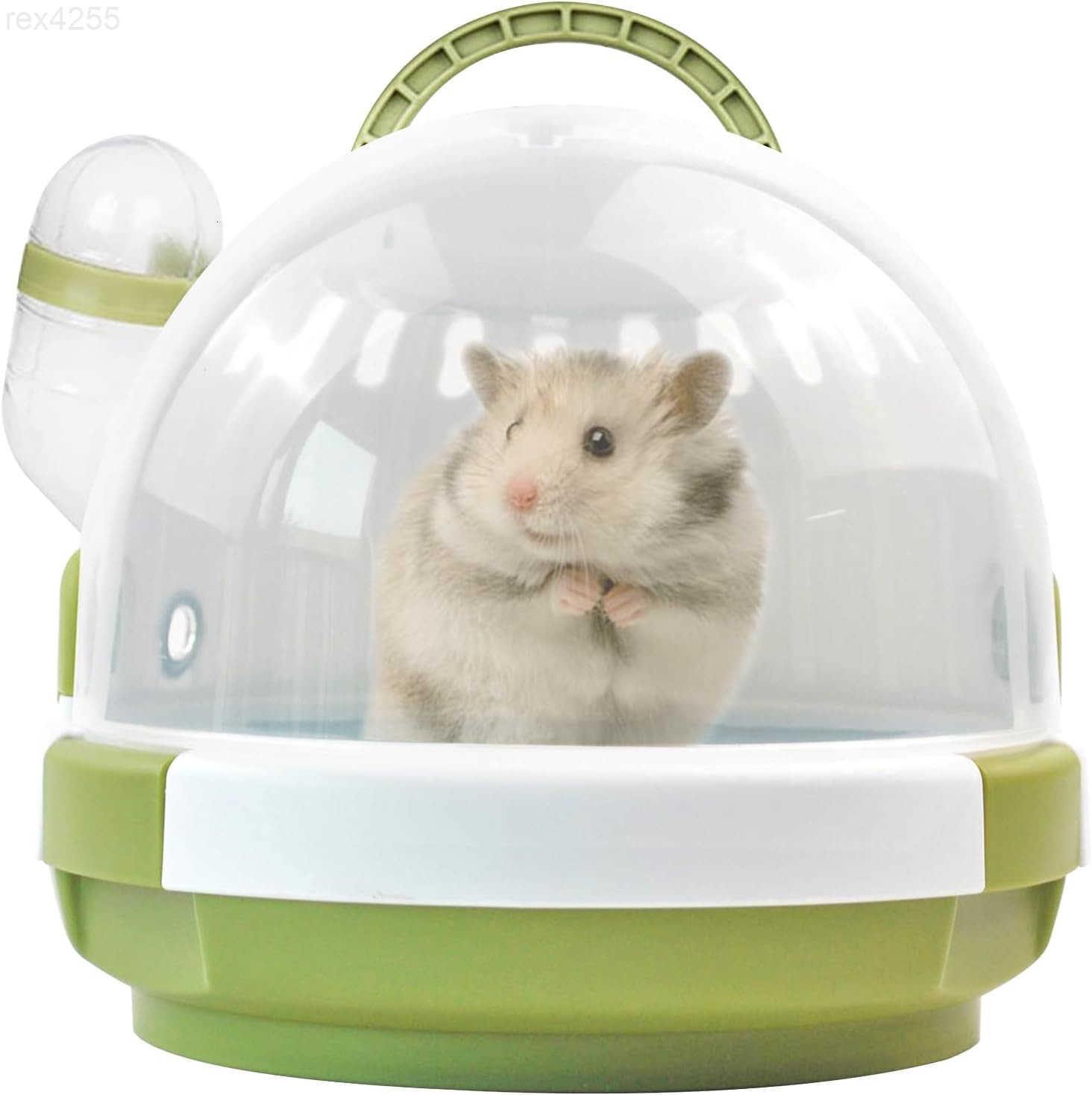 Cage Travel Bag High Permeability Hamster Travel Carrier with Water Bottle Small Pet Hamster Travel Carrier Cage for Hamster Gerbils Mice Guinea PiW25