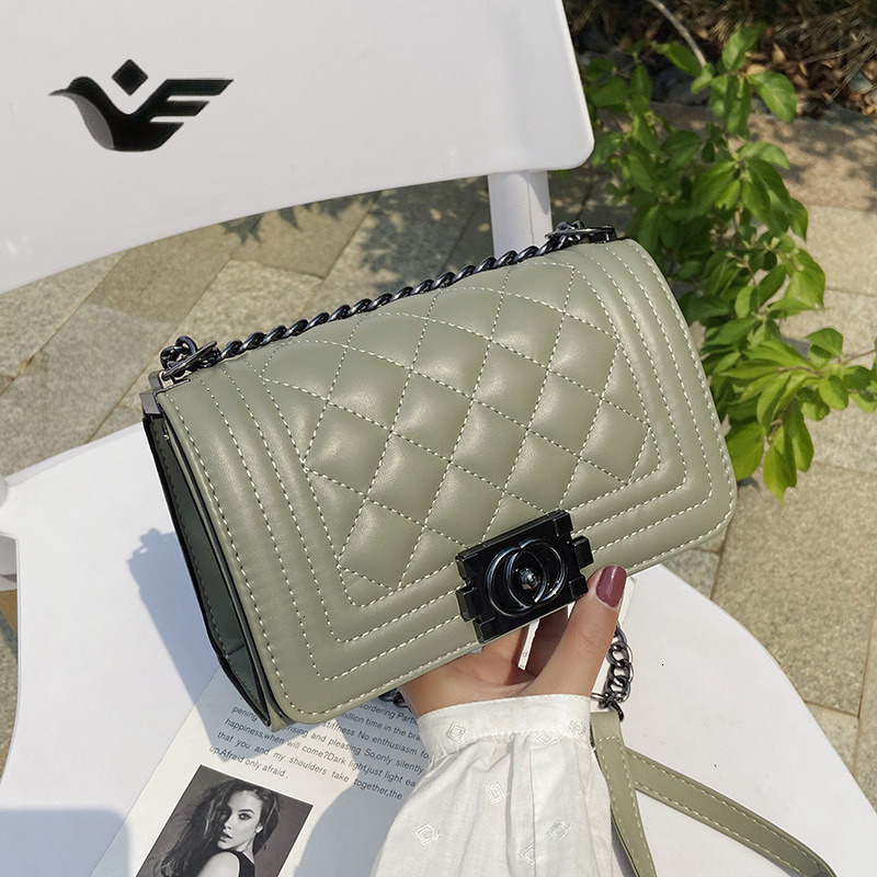 Feiyan Free Shipping New Designer Bag Luxury Shopping Bag Foreign Trade Fashion Small Chanel Style Quilted Chain Bag Elegant Women's Bag