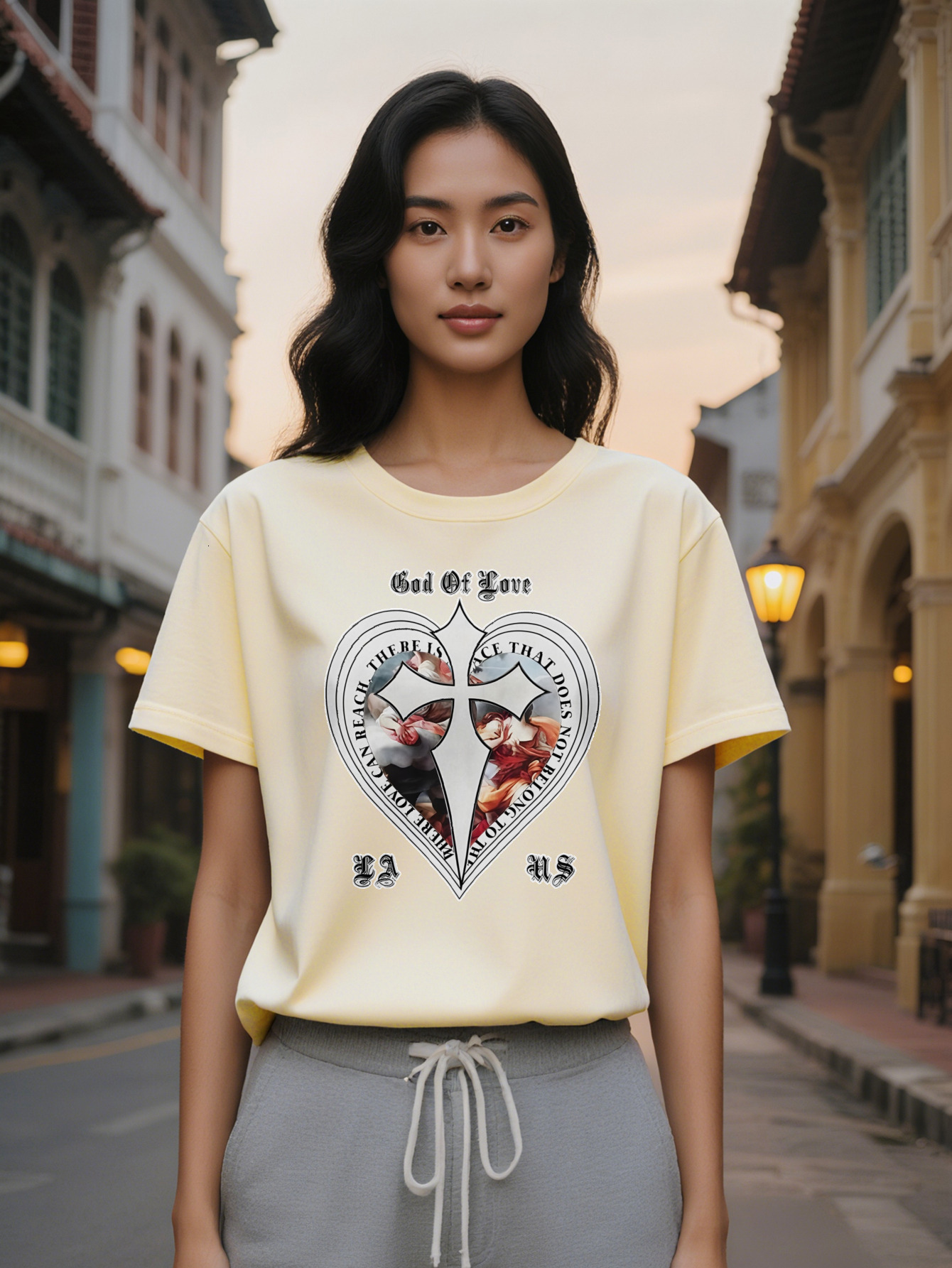 Large XL Casual Round Neck T-Shirt Printed Pattern Top Lady Gift Plus Size 35d5f