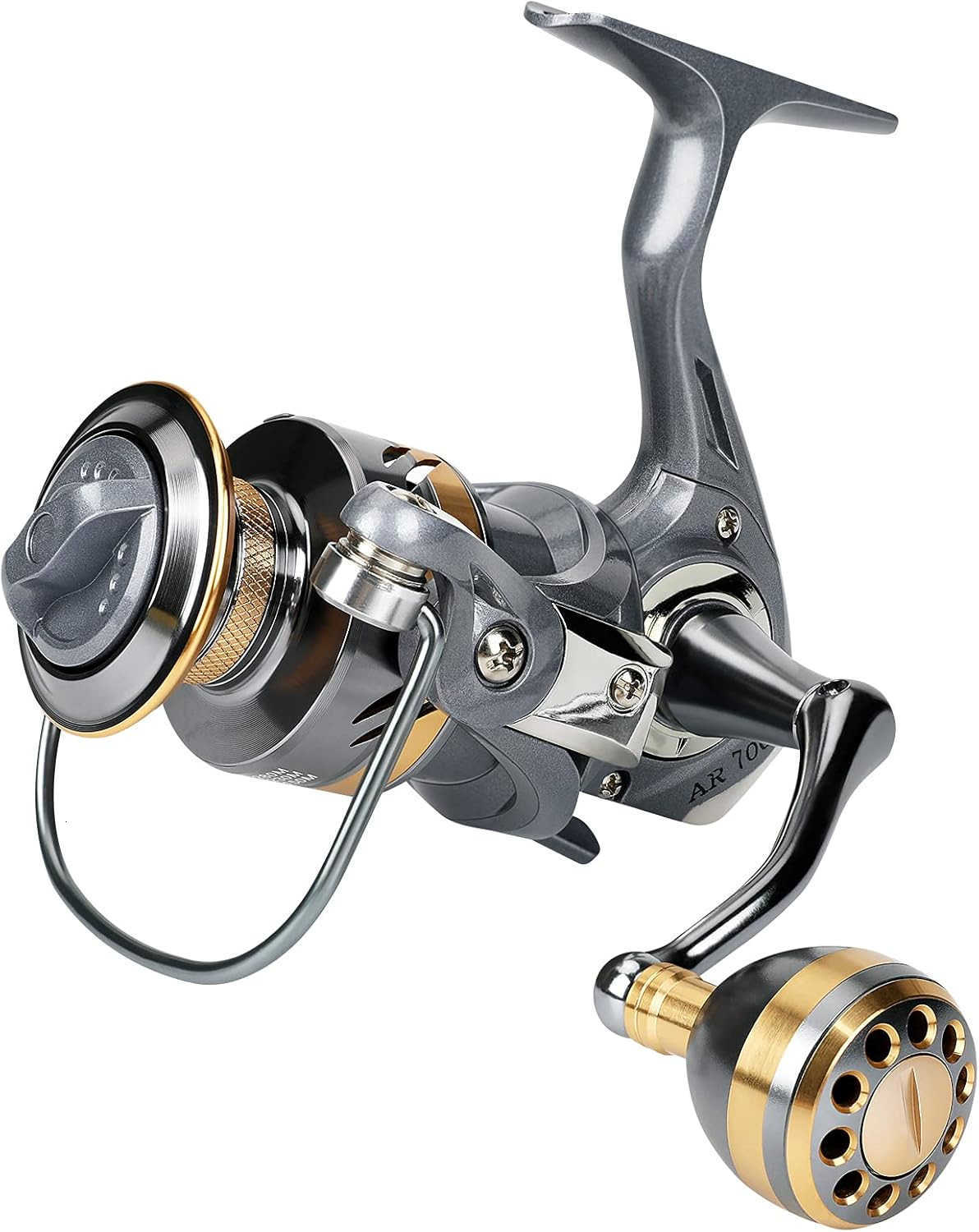 Lightweight Inshore Surf Fishing Reel Heavy Duty Smooth Catfish Spinning Fishing Reel for Saltwater Freshwater Fishing W250904
