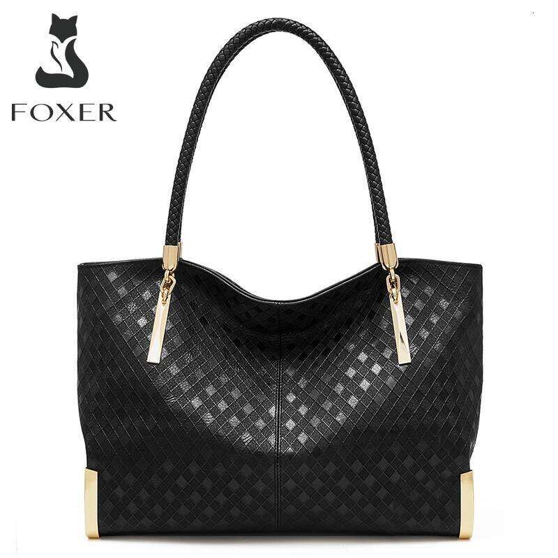 FOXER Brand Genuine Leather Handbag Winter Women Original Design Shoulder Tote Large Capacity Lady Bag Chrismas Gift