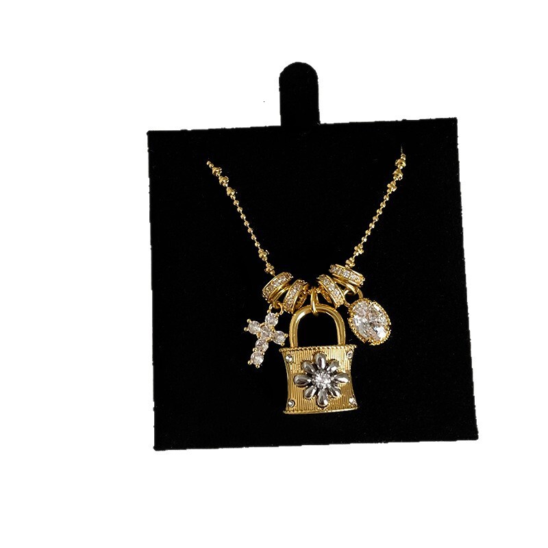 Heavy Craft Light Niche Zircon Circle Tassel Necklace for Women Simple Personality Versatile Fashion Choker Collarbone Chain