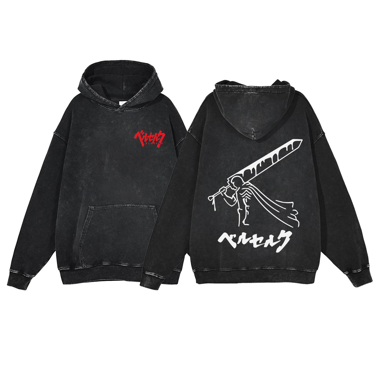 Street Ready Worn-in Look Hooded Jacket from Berserk Series Made of Durable Material - TT8303