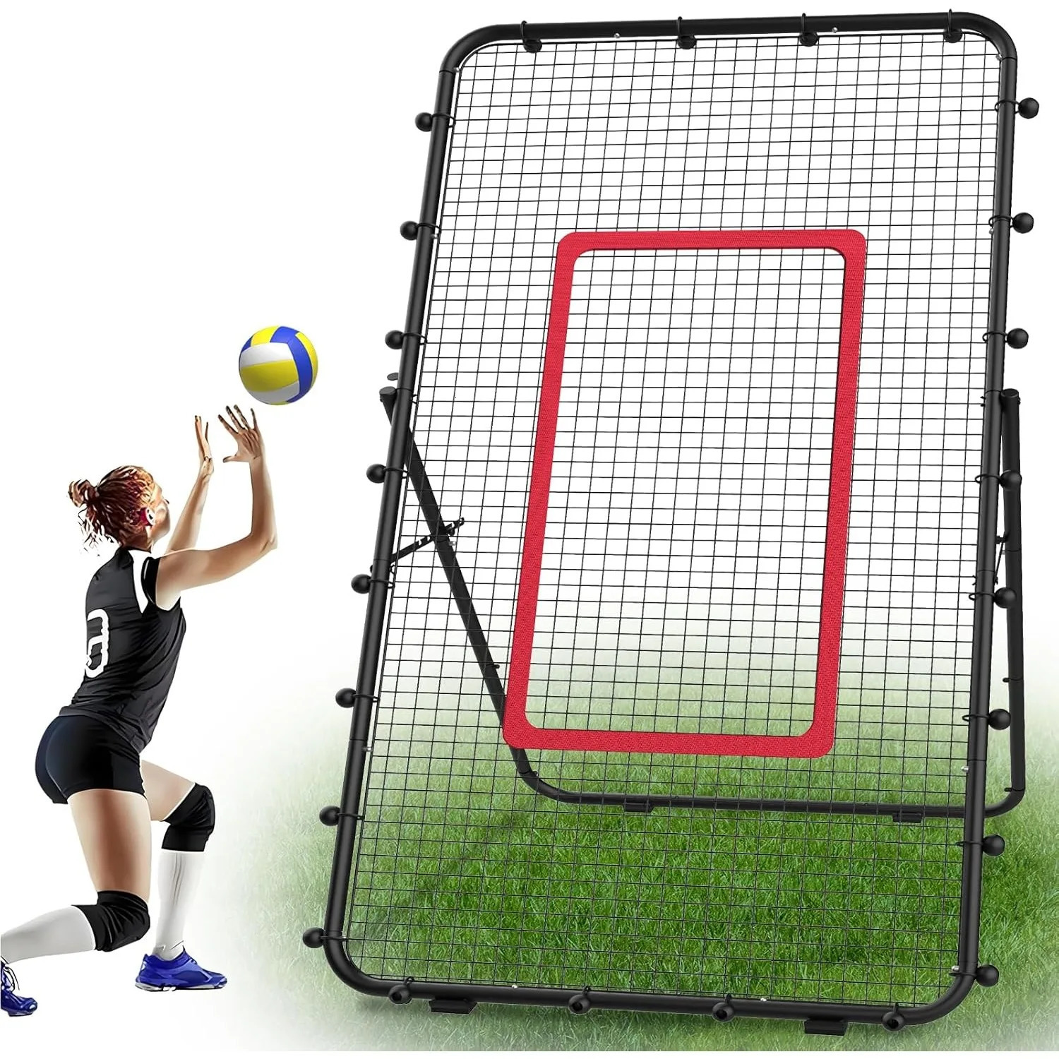 Adjustable 7x4ft Volleyball Net MultiSport Rebounder for LacrosseBaseballSoccerTennis Backyard Hitting Serving Practice 250903