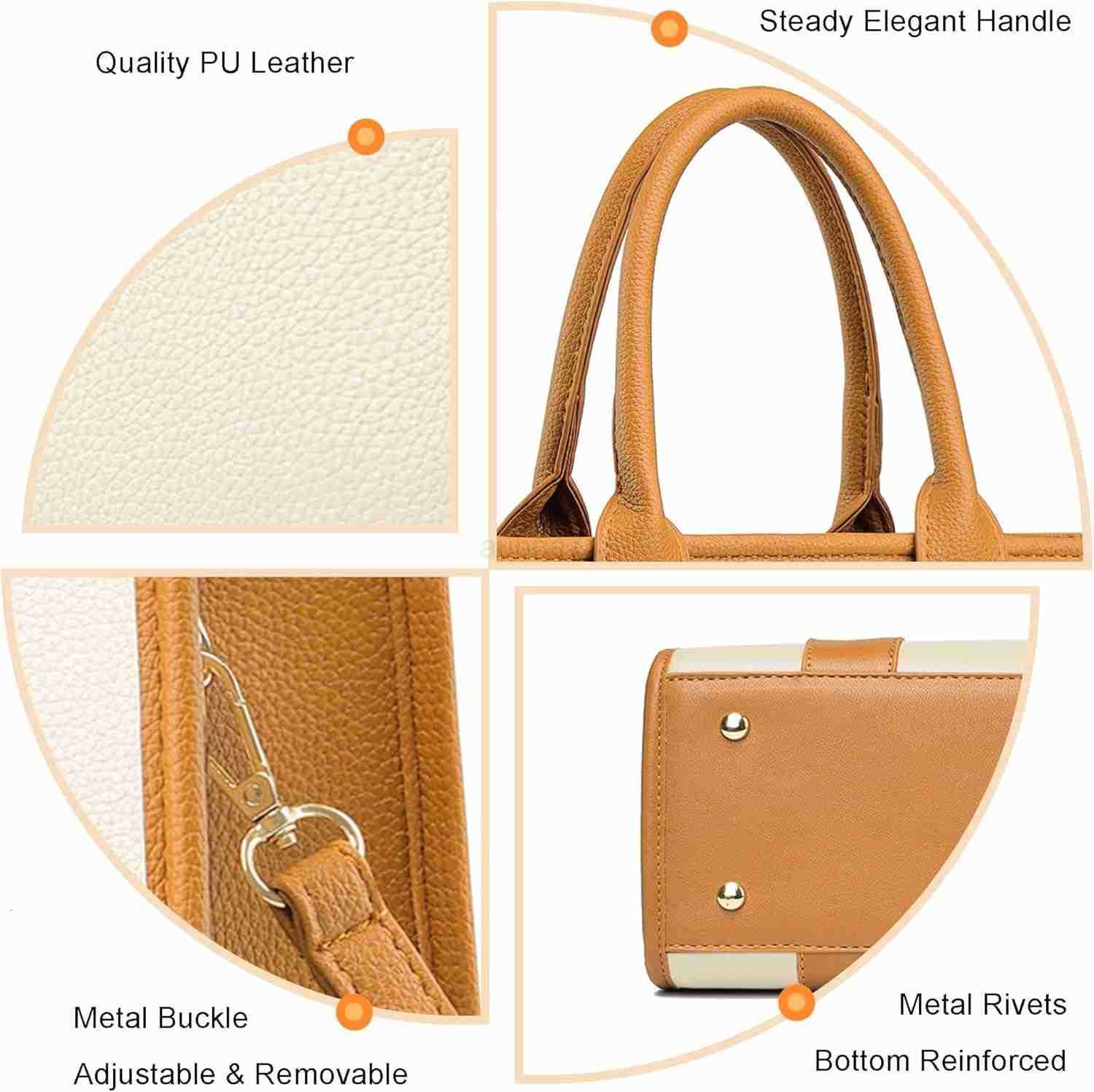 The Tote Bag Crossbody Purses for Women Shoulder Bag Handbags PU Leather Top Handle Bags with zipper M250904