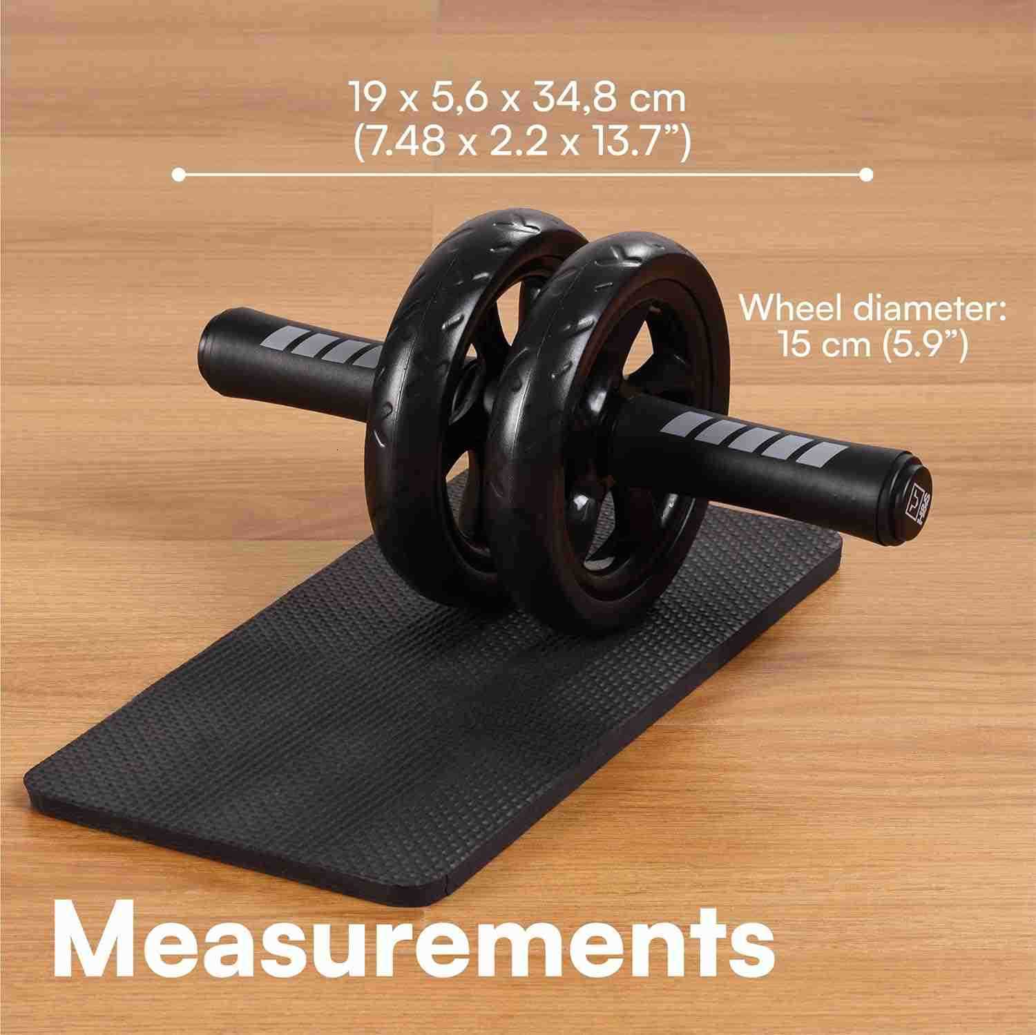 Ab Roller Wheel For Abs Workout Abdominal Core Exercise Equipment With Extra Thick Knee Pad Mat wDual Glide Wheels Abs Roller Wheel Home Workout Abs E