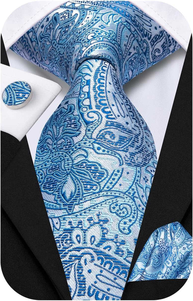 Mens 70 inches Tie Set Extra Long Necktie With Cufflinks Handkerchief For Big and Tall Men Business WeddingW250904