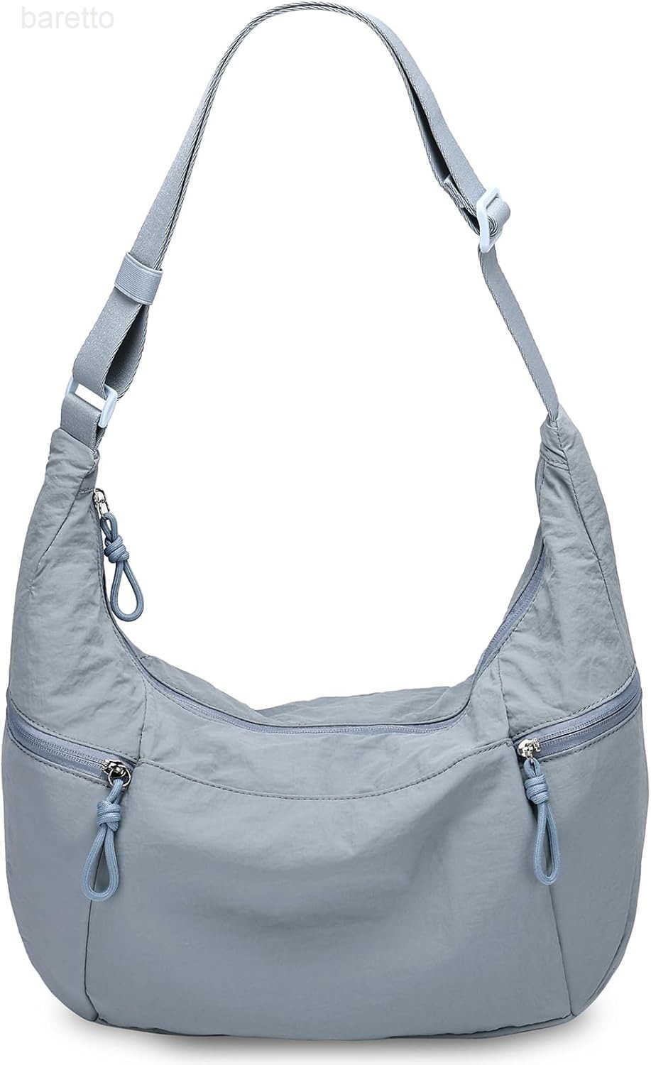 Crossbody Crescent Bag for Women Casual Lightweight Nylon Medium Slouchy Hobo Bag Purses for TravelGymWorkCollege M250903