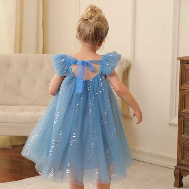 Baby Girl Dress Soild Tulle Tutu Vestidos For 1-5Y Kids Birthday Party Princess Set Infant Summer Sweet Girl Costumes Z250904