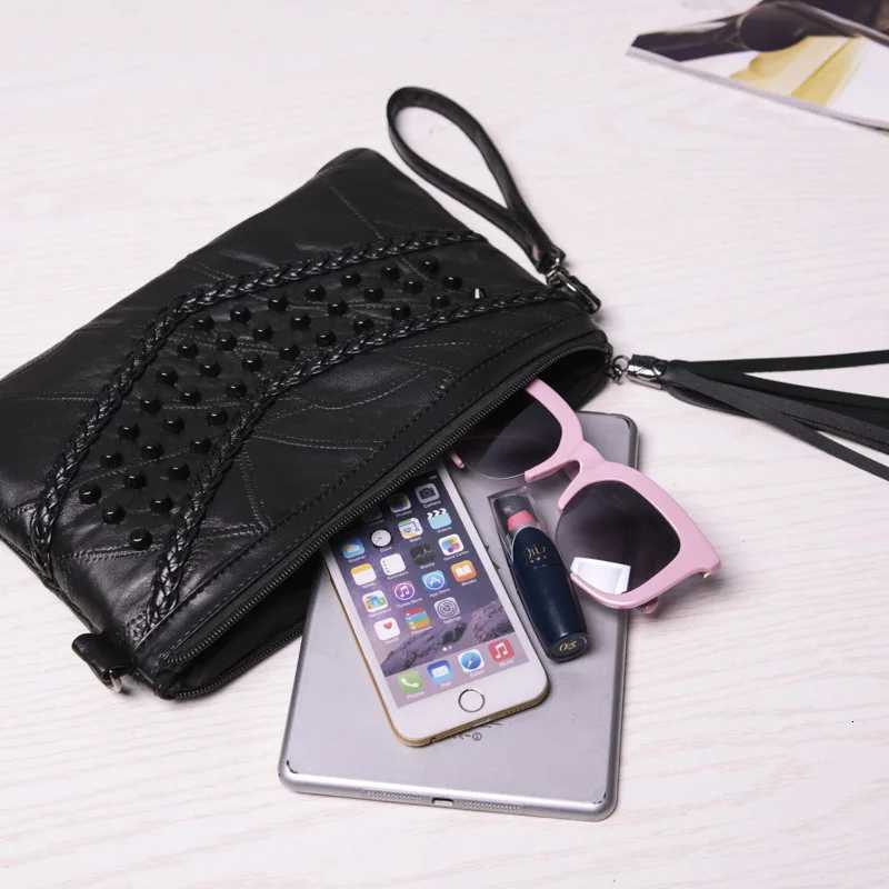 Fashion Tassel Womens Bags Fringed Handbags Leather Women Messenger Bag for s Crossbody Bag Females Clutches Z250903