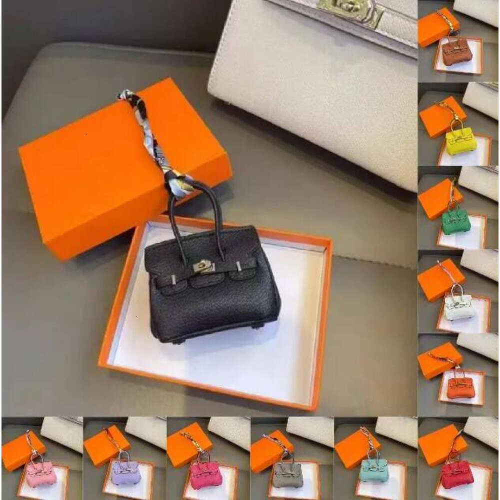 Hemese Designer Kelly Key Chain Bag Charm Keychain Handmade Leather Keychains Man Woman Mini Wallet Bags Pendant Coins Purse Accessories C0a