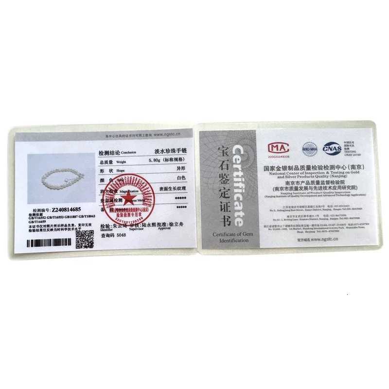 925 Sterling Silver Freshwater Pearl 89mm White Pearl Baroque Bracelet Fine Jewelry Gifts for Women Girls Y250904