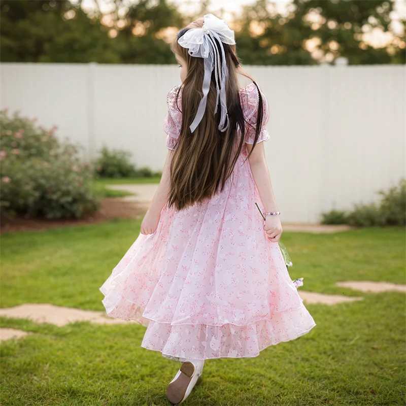 Girls Long Dress Summer New Type Casual Party Style Printed Pattern Chiffon Cute and Elegant Long Dress Clothing Z250904