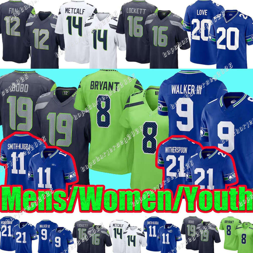 Cooper Kupp Sam Darnold Football Jersey Kenneth Walker III Jaxon Smith-Njigba Devon Witherspoon Marshawn Lynch Lockett Byron Murphy II Wagner Bosworth Bobo Howell