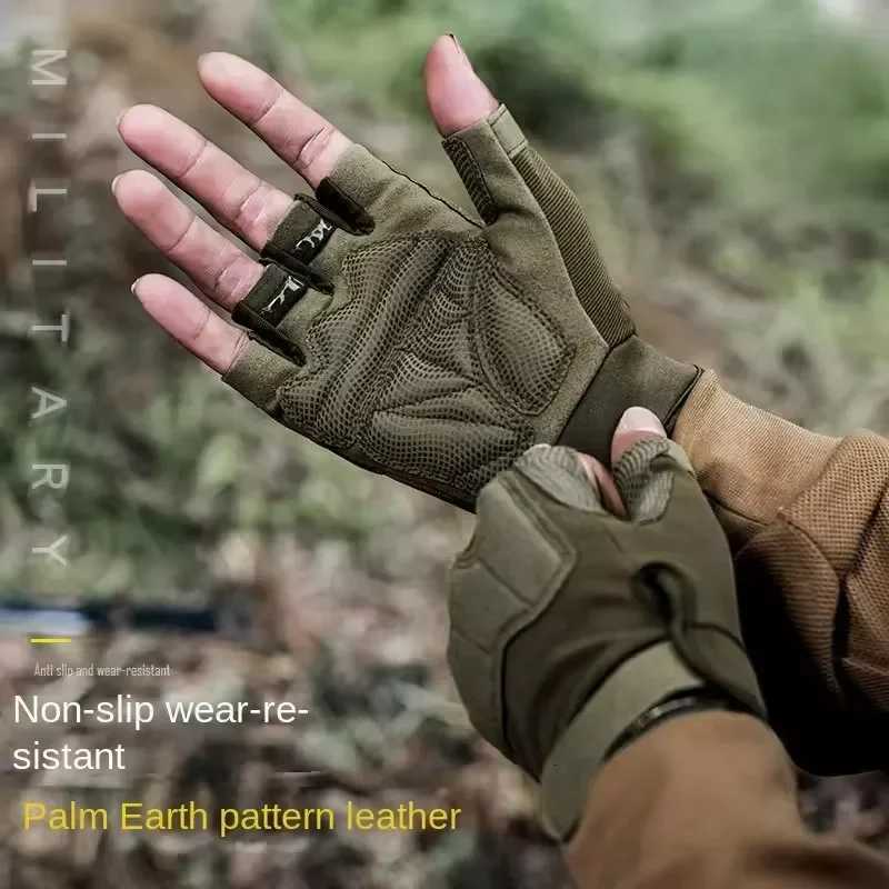 Outdoor Tactical Gloves for Men And Women Half Finger Motorcyc Military Combat Shooting Hunting Fitn GlovesXJ250904