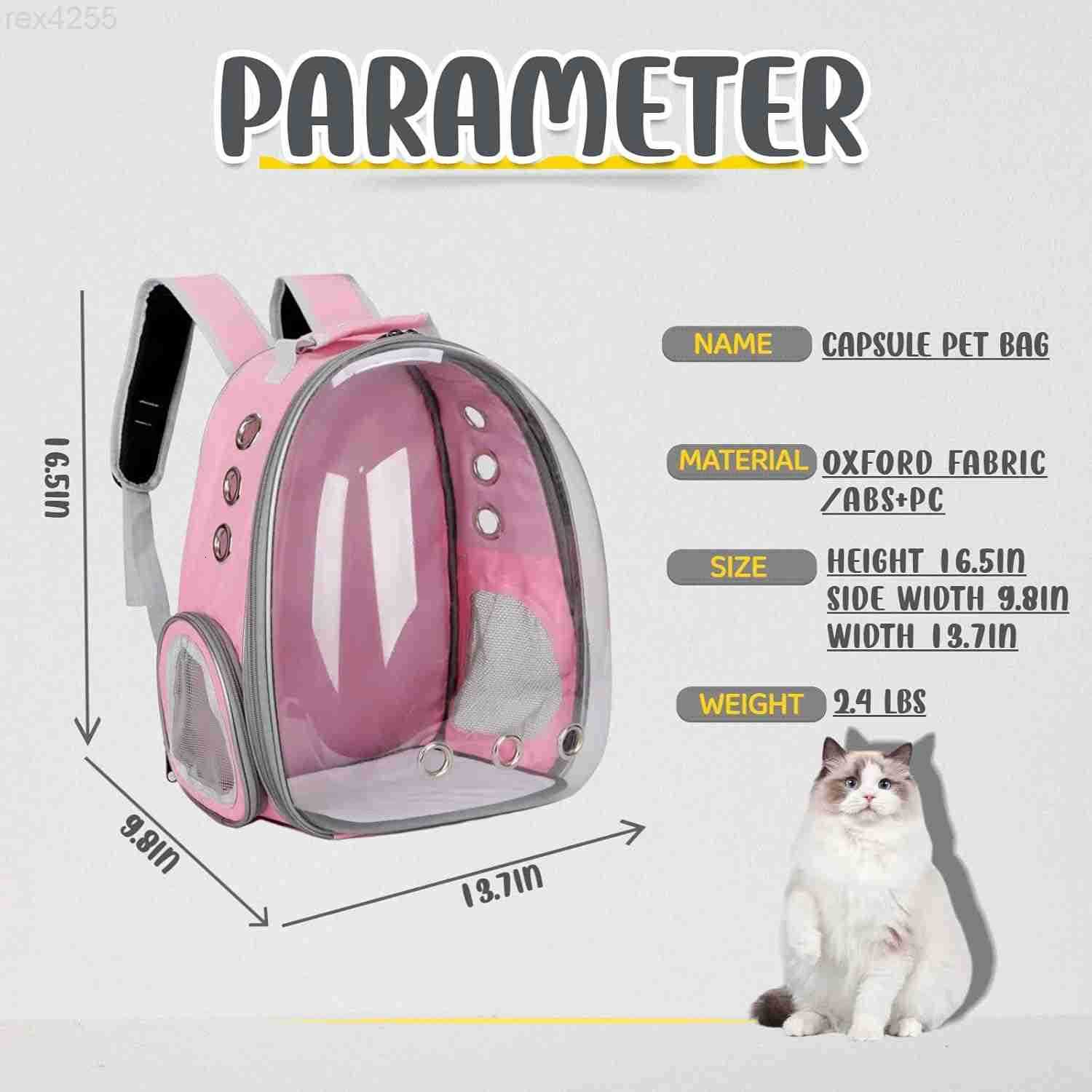 Cat Backpack Bubble Cats and Dogs Pet Carrier Hard Suitable for Cats Traveling Cat Bag Carrier Transparent Outdoor Waterproof Spacecraft Pet Backpack 