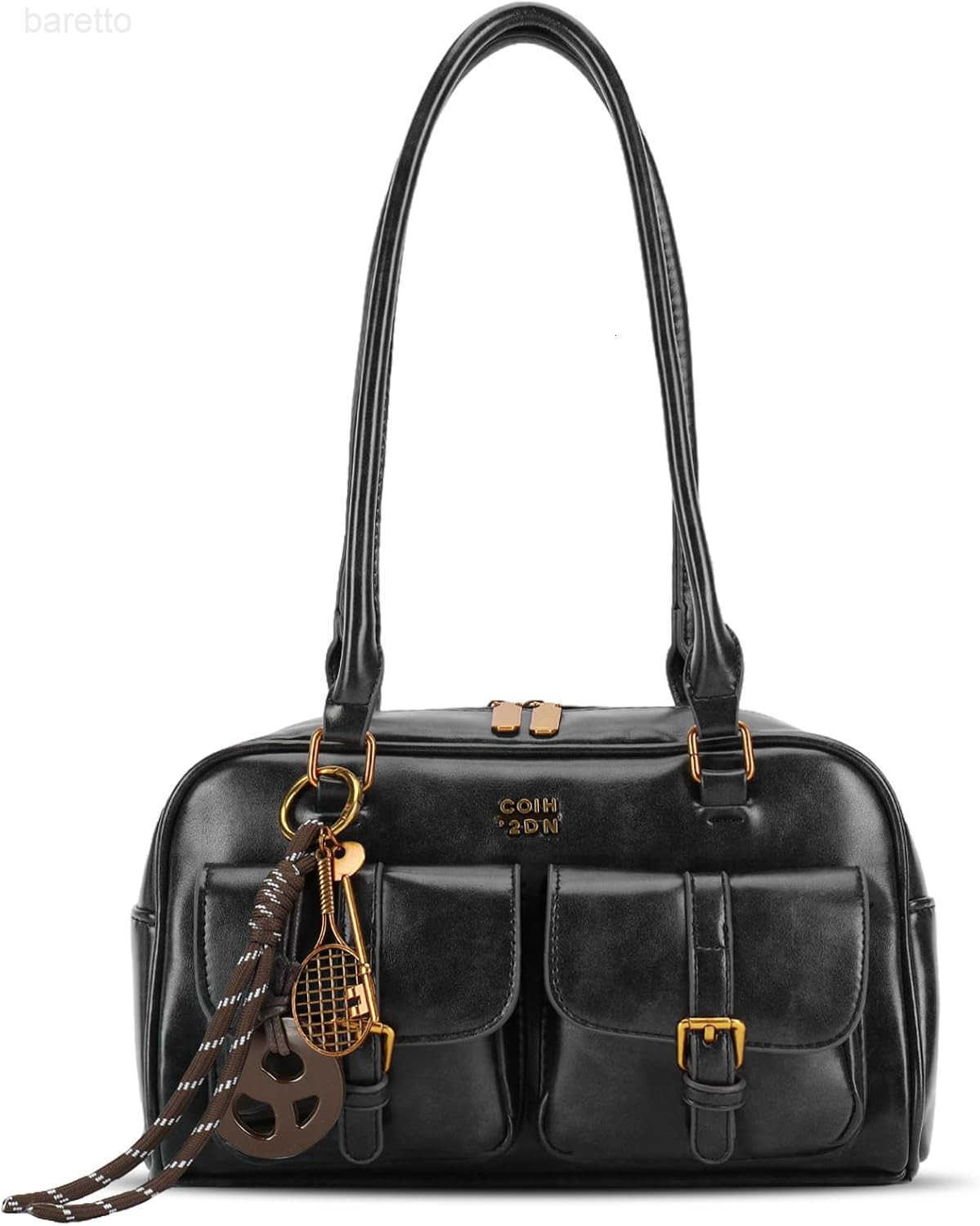 Shoulder Bag Retro Top Handle Bag Y2k 90s Multiple Pockets Designer Handbag Soft Trendy Underarm Purse M250903