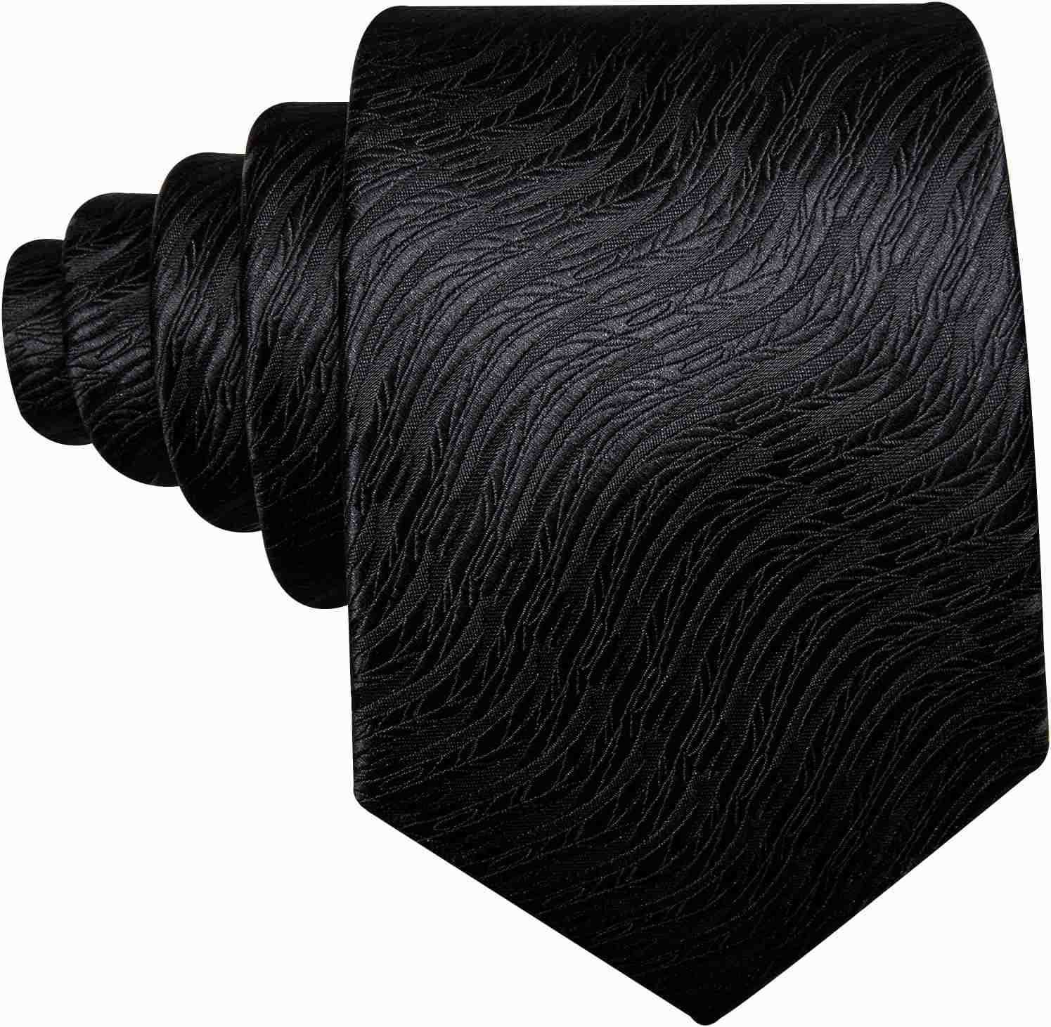Man Stripe Ties Set Silk Woven Pocket Square Necktie Cufflinks Formal Party BusinessW250904