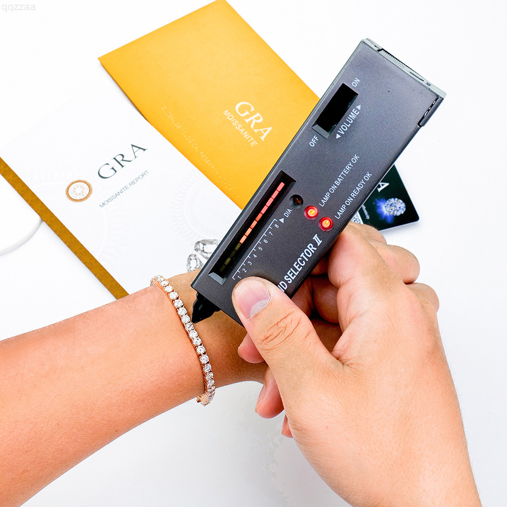 GRA Certified 925 Silver 4mm Iced Out Moissanite Tennis Pass Diamond Tester 925 Sterling Silver Moissanite Tennis Chain