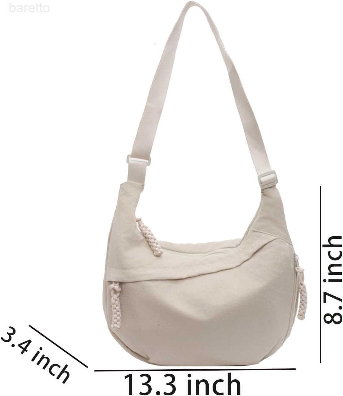 Crossbody Nylon Crescent Bag for Women Lightweight Small Hobo With 2 Pack Inner Dumpling Bag Casual M250903