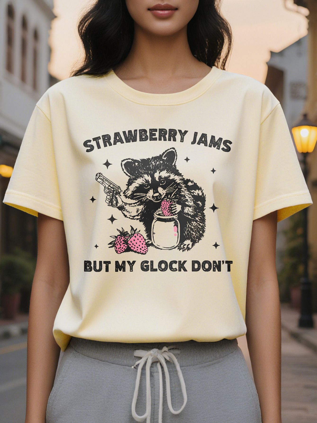 Large XL Animal Letter Print Crew Neck T-shirt Short Sleeve Casual Top for Summer Spring Women's Clothing Plus Size