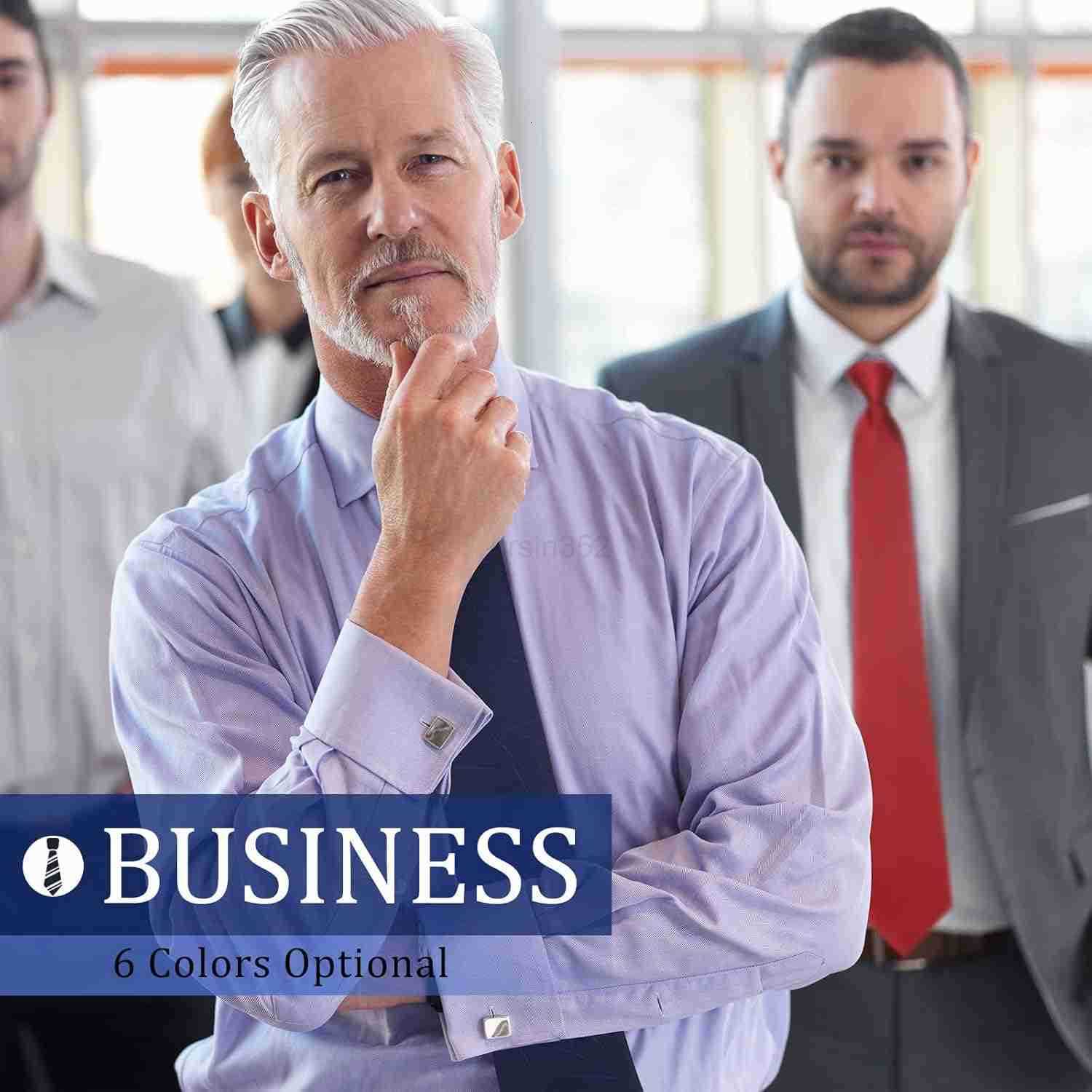 6 Pcs Clip on Tie for Men Clip on Easy Necktie Striped Solid Plaid Dots Mixed Lot Tie for Office School 20 Inch Modern StyleW250904