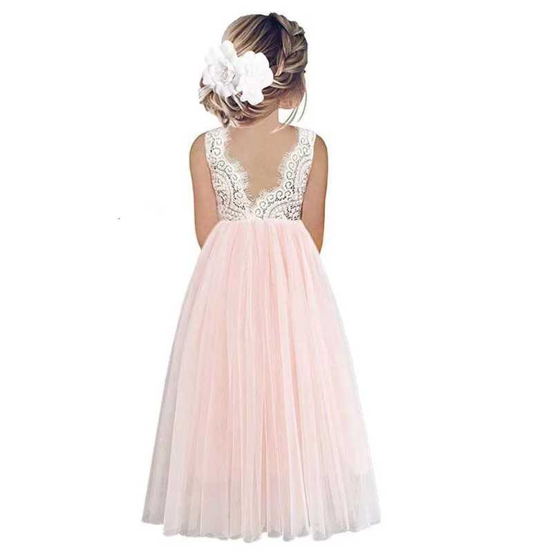 2024 Flower Girl Dress Baby Kids Summer Princess Party Lace Wedding Birthday Dresses Children Clothing 2 4 6 8 10 12 14 Z250904