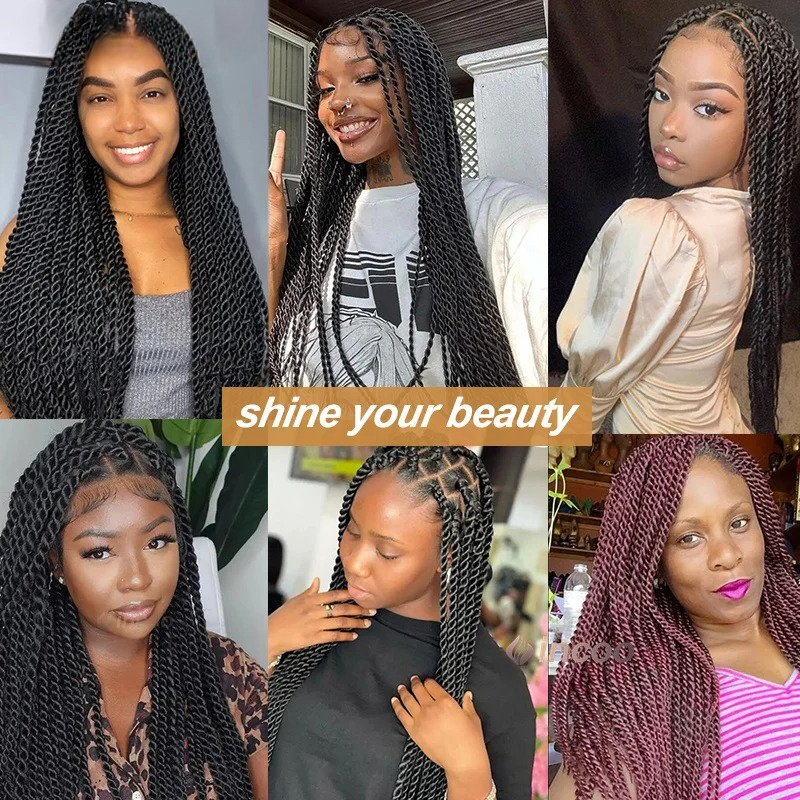 200 Density 360 Full Lace Wig Black Braids Wig Free Part Brazilian Lace Front Wig With Baby Hair Jumbo Braided Wigs for Black Women