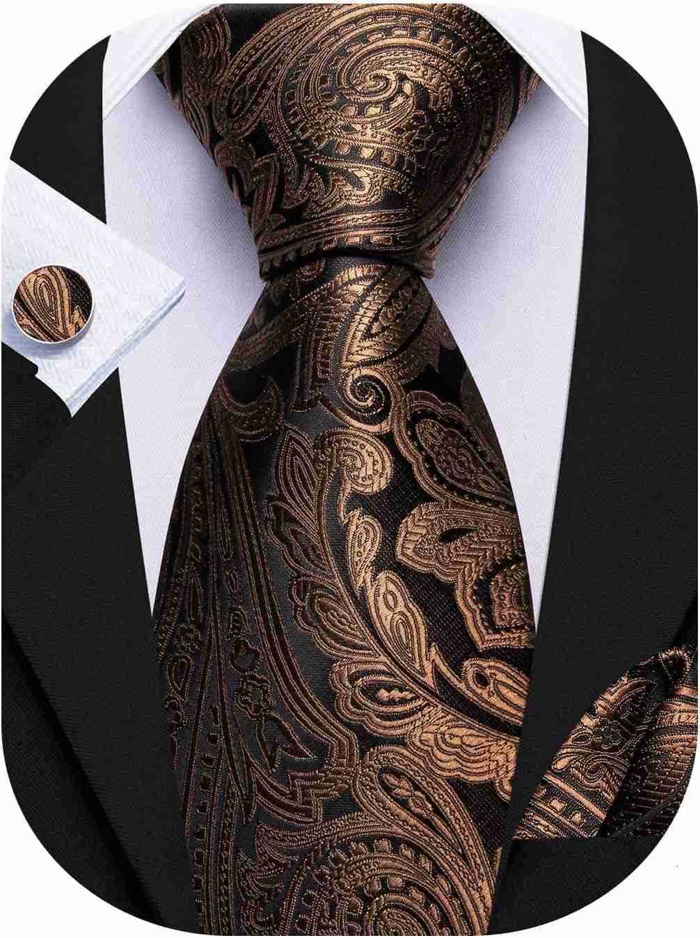 Men Tie Set Paisley Silk Necktie Pocket Square Cufflinks Formal Wedding Business PartyW250904