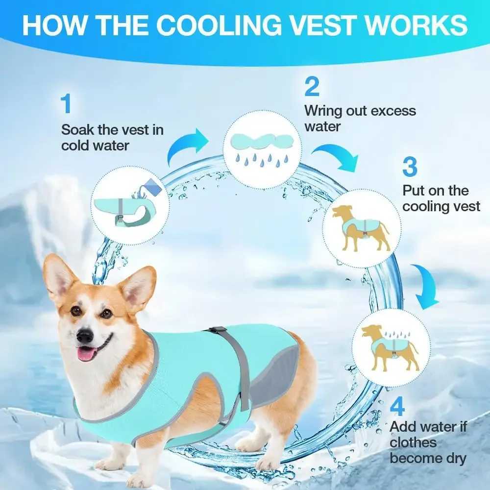Cooling Dog Vest Breathable Dog Tank Top for hot seasons adjustable lightweight cool pet et UV resistant dog shirt W250904