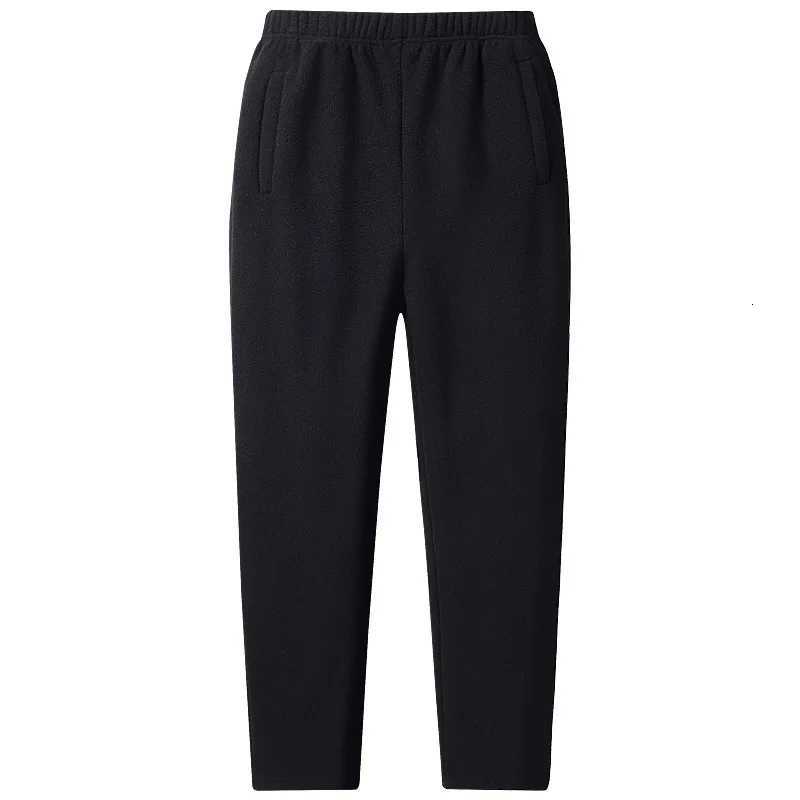 Vintage Thick Winter Casual Fleece Pants Men Wide leg Baggy Warm Sweatpants Male Drawing Jogger Pants Falls TrousersXJ250904