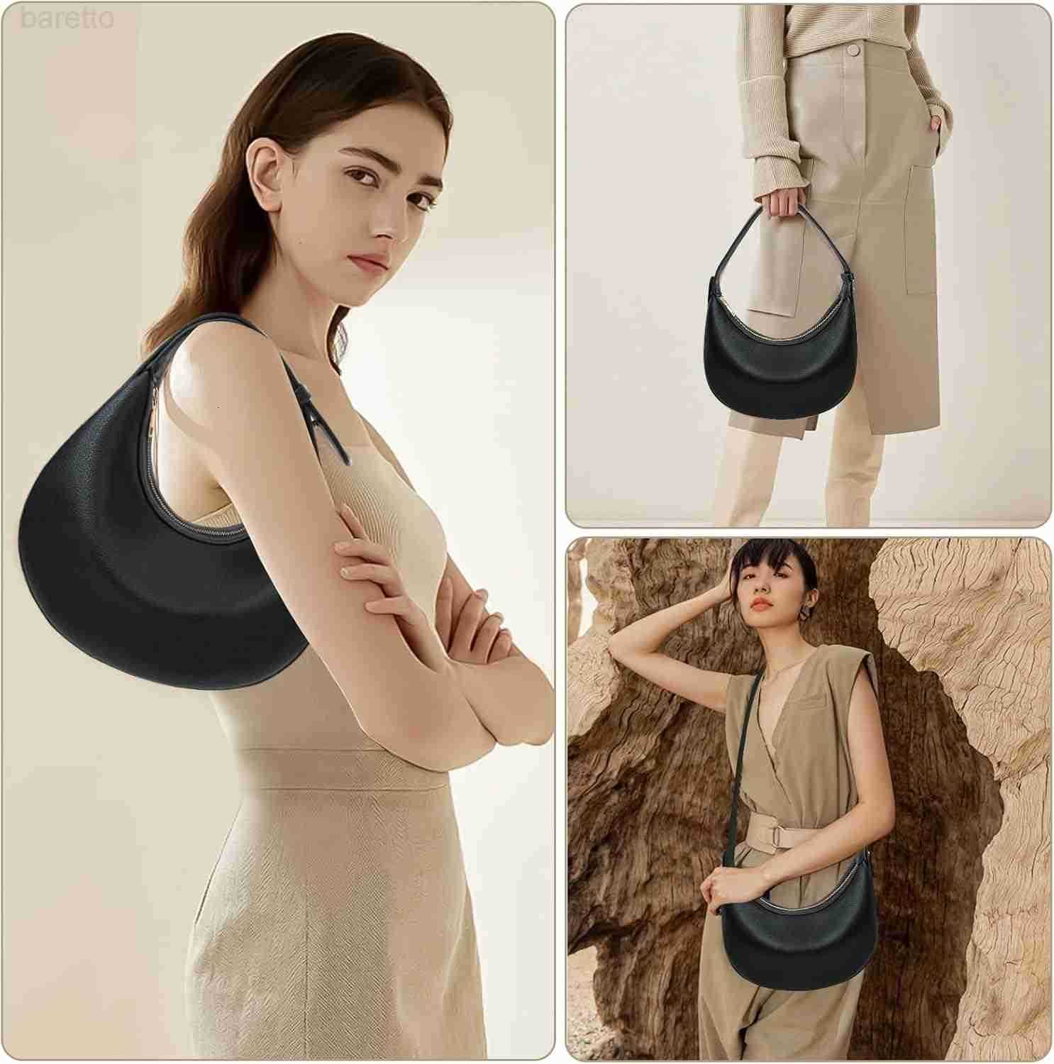 Women Crescent Shoulder HandbagLarge Capacity Crossbody Hobo Purse Trendy Crescent Bag Clutch Handbag with Adjustable Strap M250903