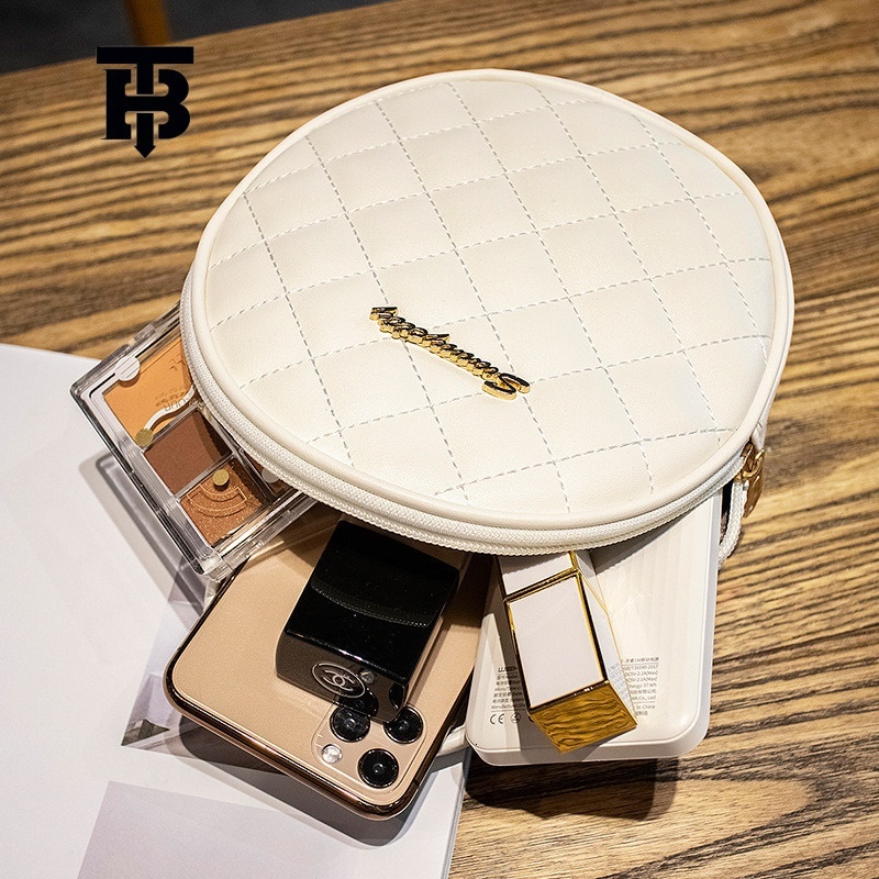 TB BHULAMTE Designer Fashion Women's Bag Summer New Sweet Girl Luxury Bag Style Small Round Bag Quilted Embroidery Small Bag Crossbody Bag