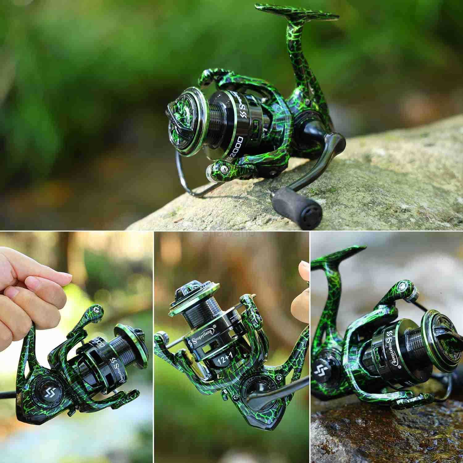 Fishing Reel Ultralight Spinning Reels with Graphite Frame 521 High Speed for Saltwater or Freshwater Fishing W250904