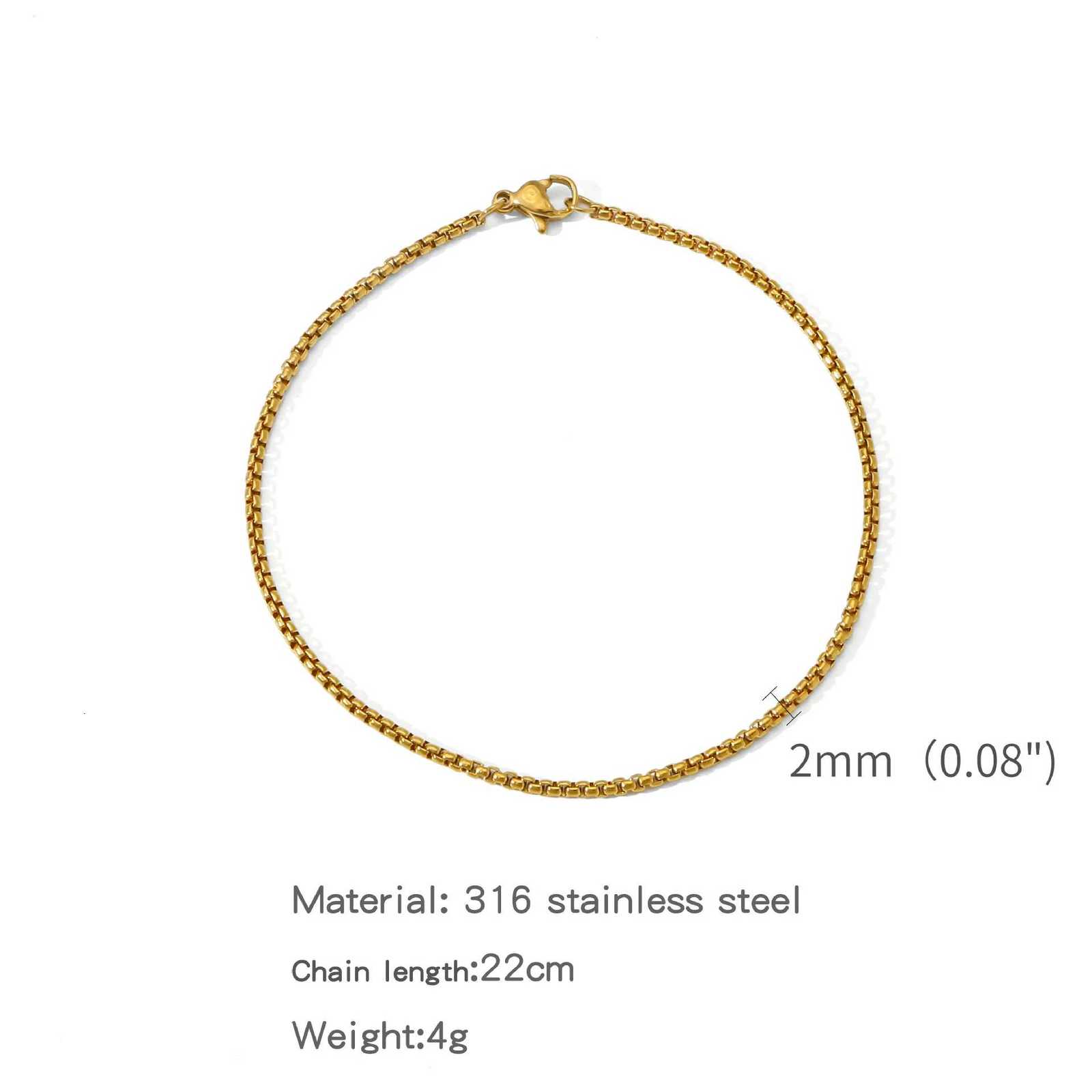 Stainless Steel Square Ball Chain Bracelet Men Titanium Steel Jewelry HipHop Bracelet For Men Fashion Trend Accessories Gift Y250904