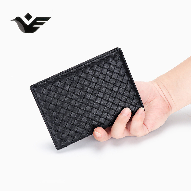Feiyan Free Shipping New Designer Bag Luxury Shopping Bag Sheepskin Handwoven Passport Holder Unisex Genuine Leather Wallet Foreign Trade Passport Cli