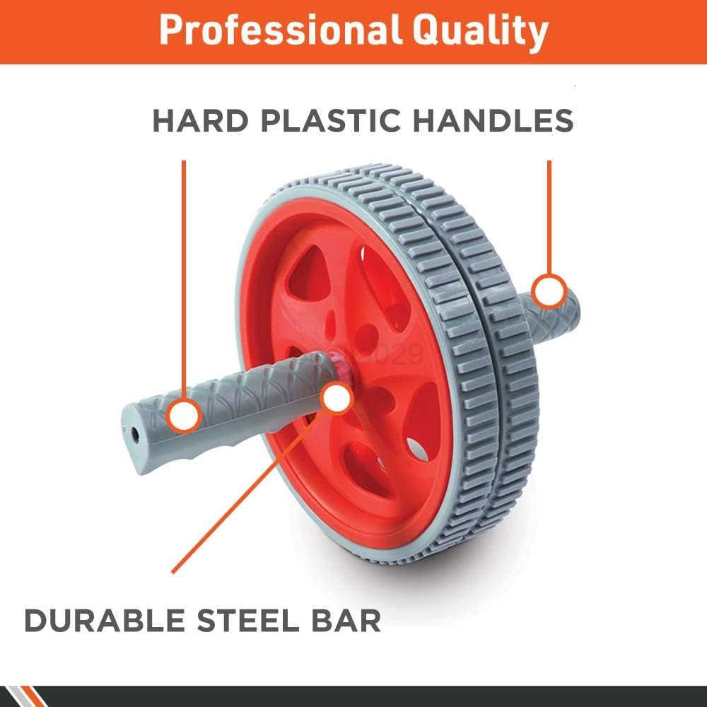 AB Wheel Wobble Free AntiSlip Dual Wheel Portable Ab Roller W250904