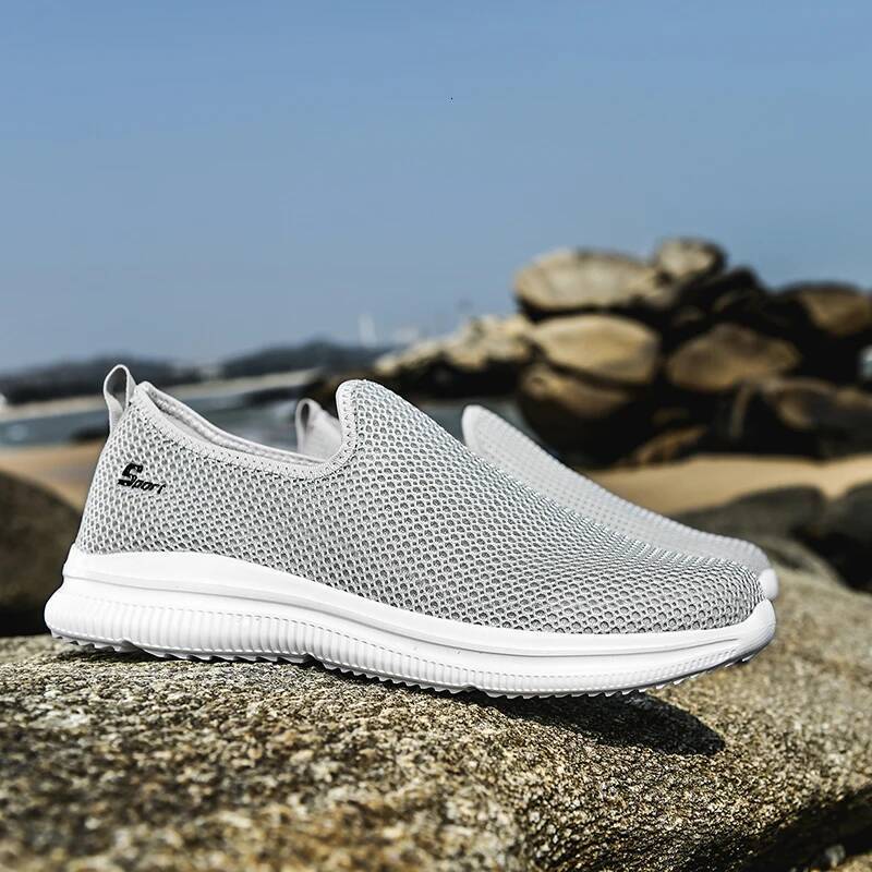 Sneakers Summer Casual Shoe Mesh Breathable Outdoor Non Sports Shoes Slip on Loafers for Men Pius Size 35-46 ddmysaturn