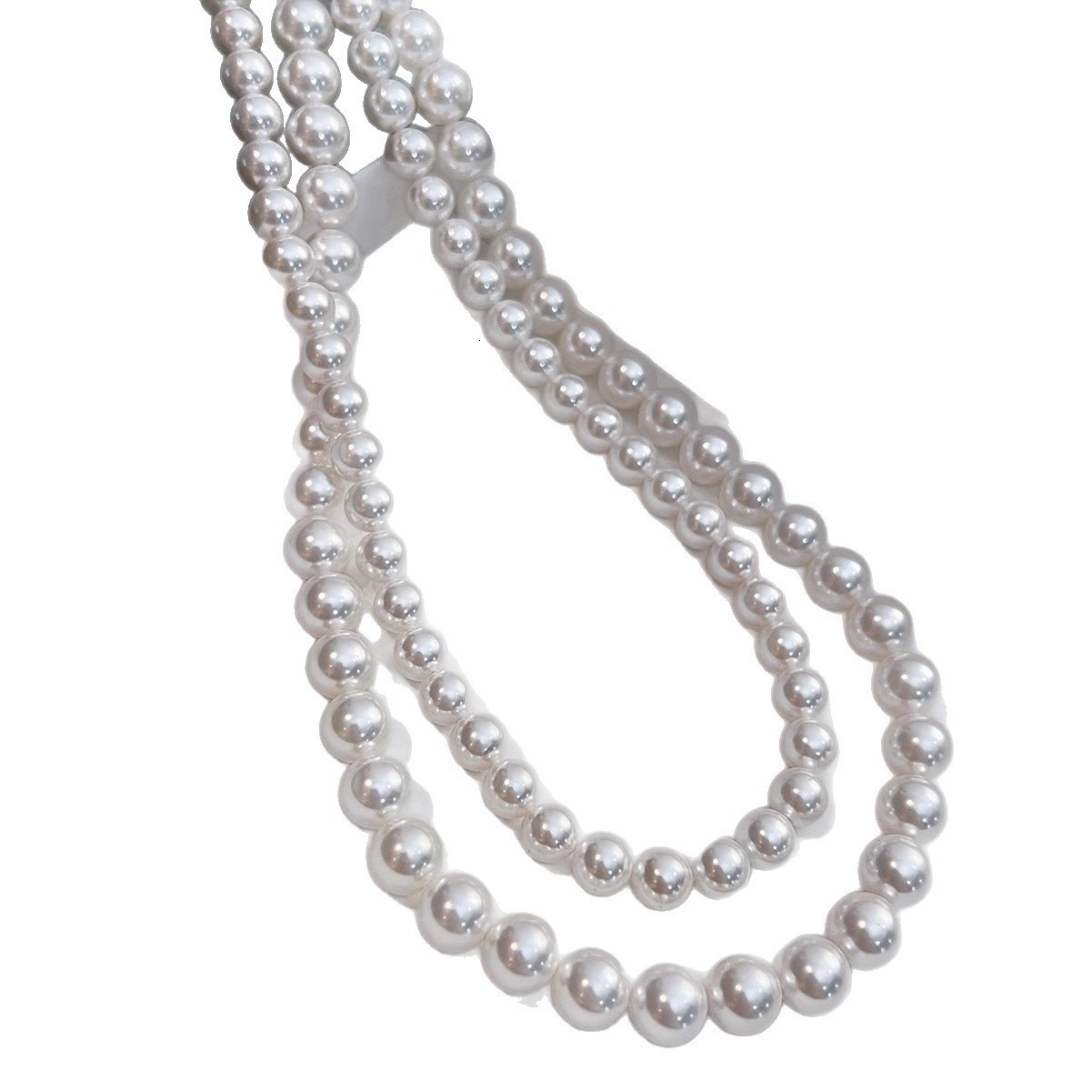 019978 Elegant Pearl Necklace Set Womens Cubic Zirconia Party Engagement Wedding Jewelry Set Dress Set Fashion Accessories 241031