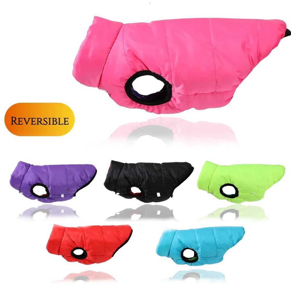 Reversible Warm Winter Cat Clothes For Small Medium Dog Kitten Pets Cute Solid Color Windproof Puppy Vest Coat Sphynx Cat et W250904