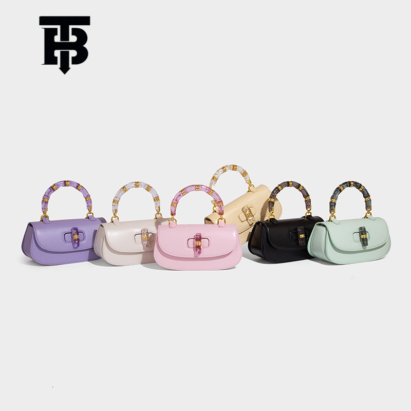 TB BHULAMTE Crystal Bamboo Knot Bag Versatile Saddle Bag 2025 New Women's Bag High-end Designer s bag Simple Trendy Small Bag Single Shoulder Cro