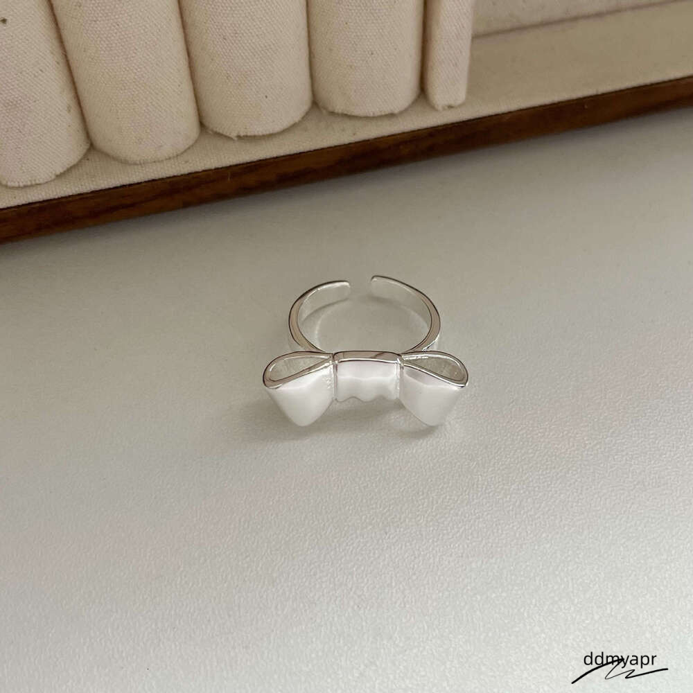 Collections Korean Style INS Wind Niche Design Bowknot Minimalist Fashion Versatile Ddmyday High End Brass Ring For Women Ddmyday